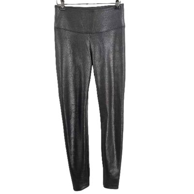 WHBM Shiny Metallic Runway Leggings High Waisted Womens Size 2